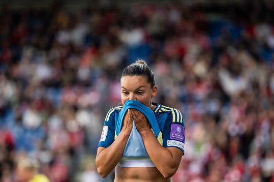 Johanna Rytting Kaneryd of Sweden looks dejected