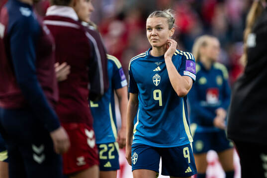Beata Olsson of Sweden looks dejected