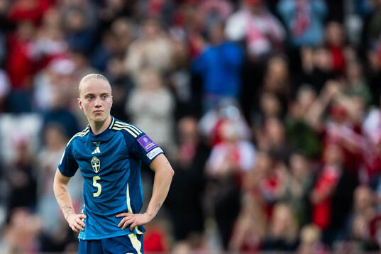 Anna Sandberg of Sweden looks dejected