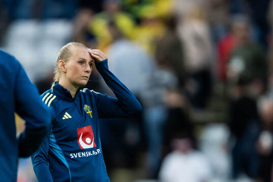Stina Blackstenius of Sweden looks dejected