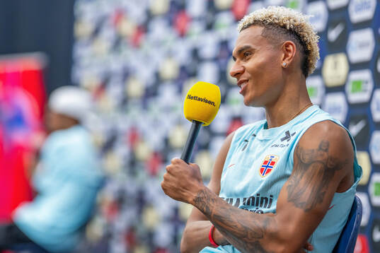 Antonio Nusa of the Norwegian national football team at a