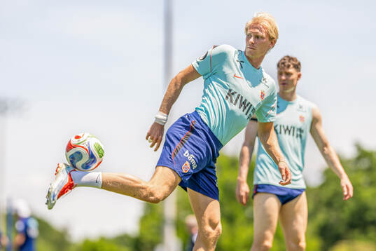 Morten Thorsby of the Norwegian national football team at a