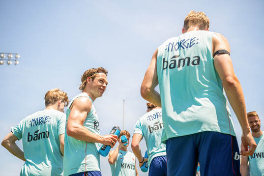 Patrick Berg of the Norwegian national football team at a