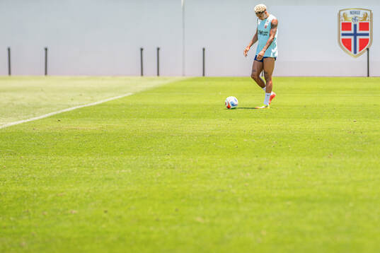 Antonio Nusa of the Norwegian national football team at a