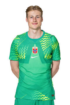 Goalkeeper Sander Tangvik of the Norwegian national