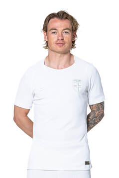 Patrick Berg of the Norwegian national football team poses