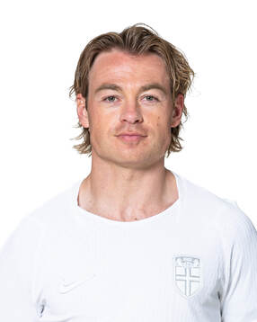 Patrick Berg of the Norwegian national football team poses