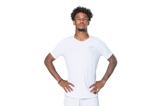 Oscar Bobb of the Norwegian national football team poses