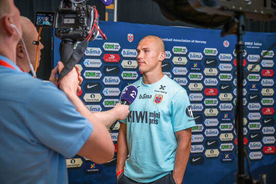 Leo Østigård of the Norwegian national football team at a