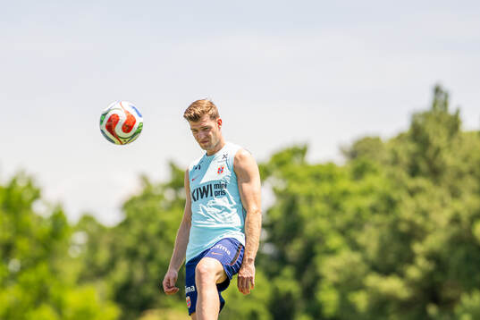 Alexander Sørloth of the Norwegian national football team