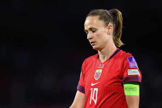 Caroline Graham Hansen of Norway looks dejected