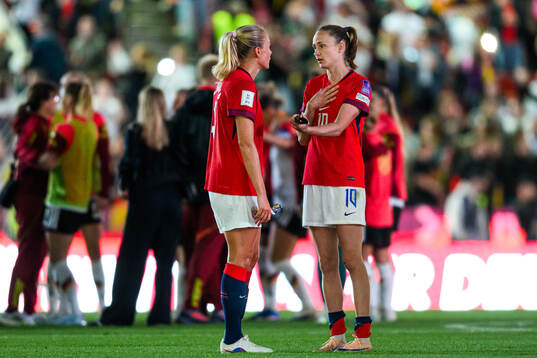 Caroline Graham Hansen of Norway looks dejected