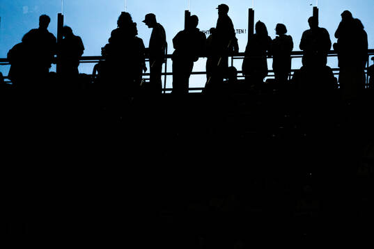 Spectators in the stands