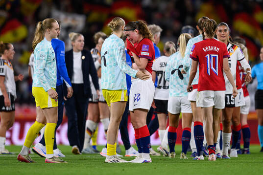 Signe Gaupset of Norway looks dejected
