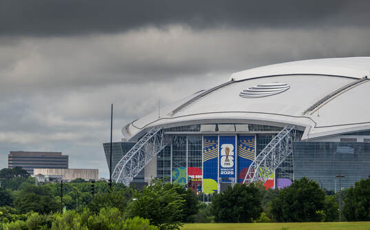 General exterior view of AT&T Stadium