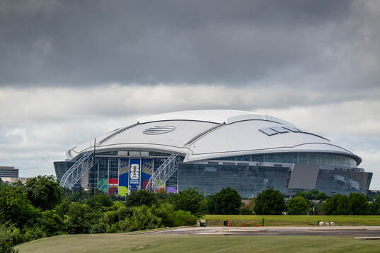General exterior view of AT&T Stadium