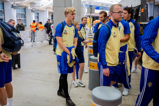 Lucas Bergvall of the Swedish national football team