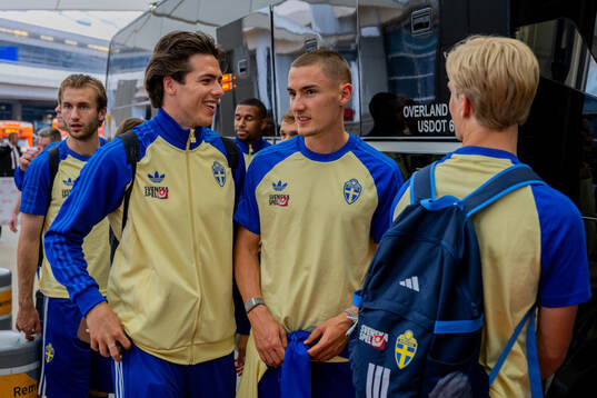 Goalkeeper Jacob Widell Zetterström and Gustaf Lagerbielke