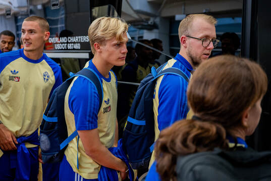 Lucas Bergvall of the Swedish national football team
