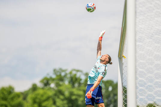 Goalkeeper Ørjan Håskjold Nyland of the Norwegian