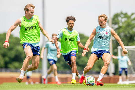 Kristian Thorstvedt, Oscar Bobb and Andreas Schjelderup of