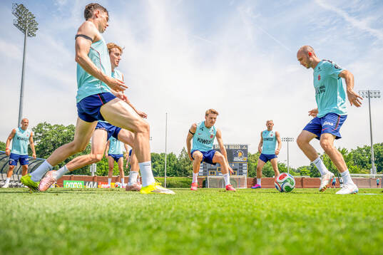 Martin Ødegaard, Fredrik Aursnes and players of the
