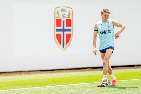 Martin Ødegaard of the Norwegian national football team at