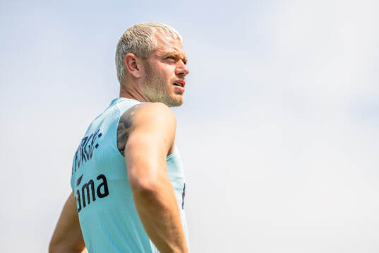 Julian Ryerson of the Norwegian national football team at a