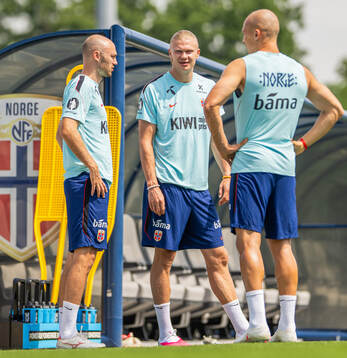 Fredrik Aursnes, Erling Braut Haaland and Leo Østigård of