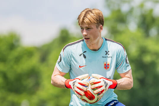 Goalkeeper Sander Tangvik of the Norwegian national