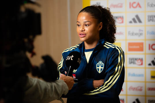 Bläddra bland fler bilder av Football, Women's World Cup Qualifier, Sweden, Press Event