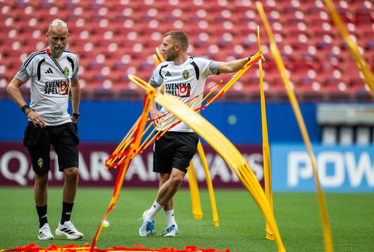 Assistant Coach Sebastian Larsson of the Swedish national