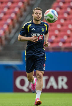 Gabriel Gudmundsson of the Swedish national football team