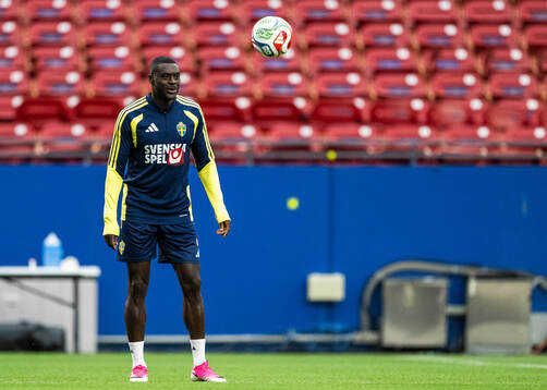 Ken Sema of the Swedish national football team at a
