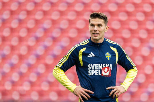 Viktor Gyökeres of the Swedish national football team at a