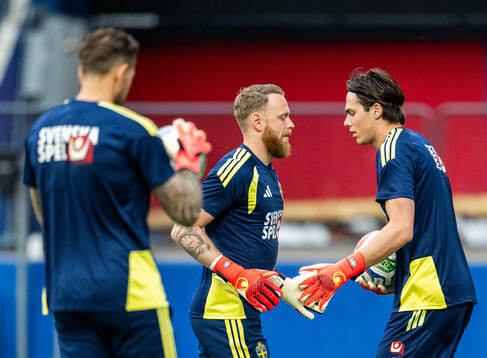 Goalkeeper Viktor Johansson and goalkeeper Jacob Widell