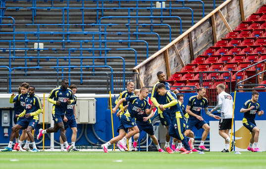 Gustaf Lagerbielke, Isak Hien and Ken Sema of the Swedish
