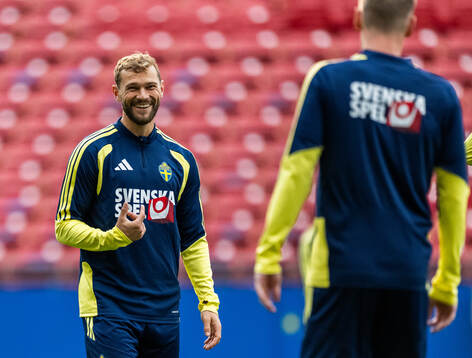 Jesper Karlström of the Swedish national football team at