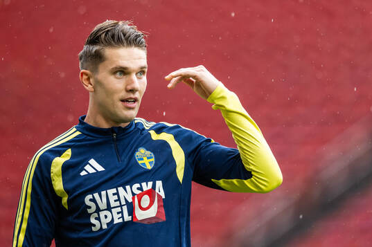 Viktor Gyökeres of the Swedish national football team at a