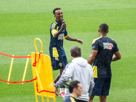 Taha Ali of the Swedish national football team at a