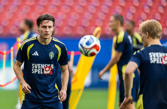 Mattias Svanberg of the Swedish national football team at a