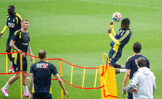 Alexander Isak of the Swedish national football team at a