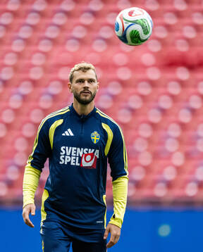 Jesper Karlström of the Swedish national football team at