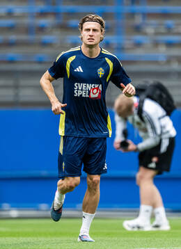Mattias Svanberg of the Swedish national football team at a
