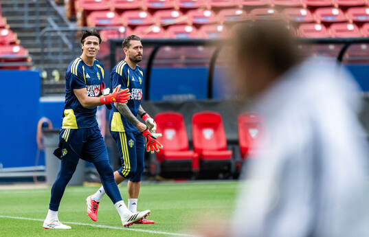 Goalkeeper Jacob Widell Zetterström and goalkeeper