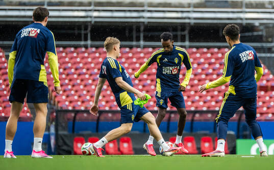 Taha Ali of the Swedish national football team at a