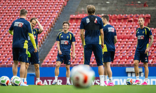 Mattias Svanberg of the Swedish national football team at a