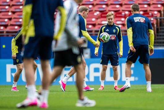 Daniel Svensson of the Swedish national football team at a