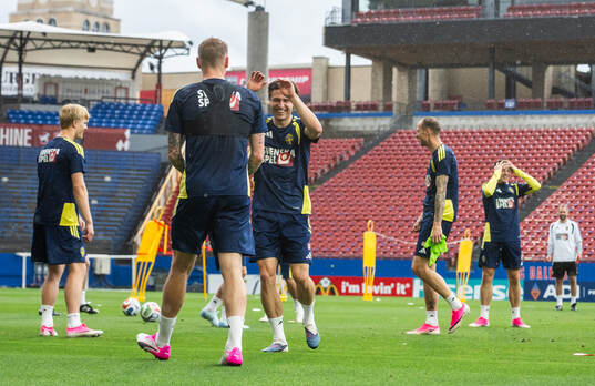Mattias Svanberg of the Swedish national football team at a