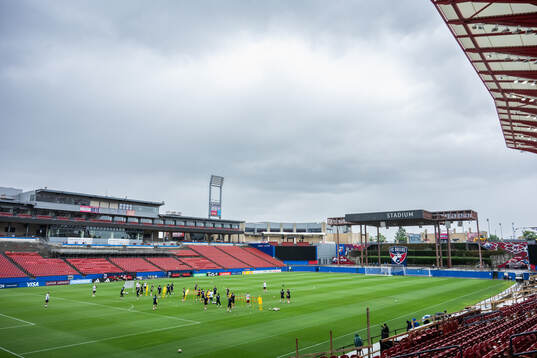 FC Dallas Stadium at a training session with the Swedish